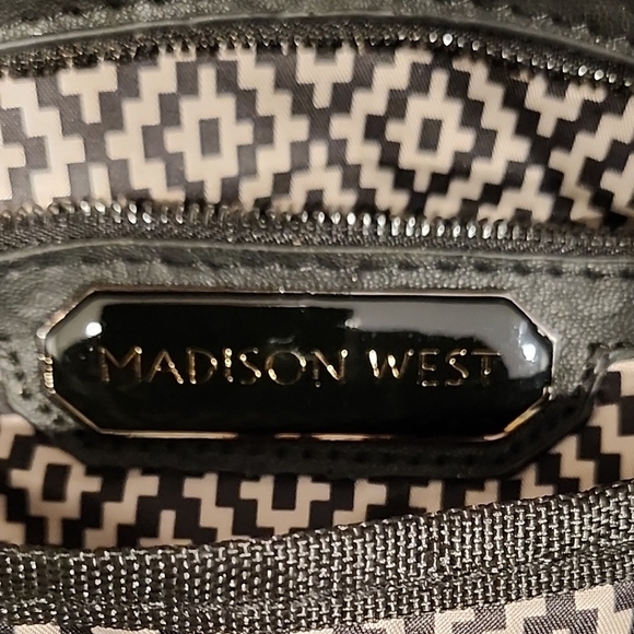 Madison West Black Textured Backpack - Picture 3 of 8
